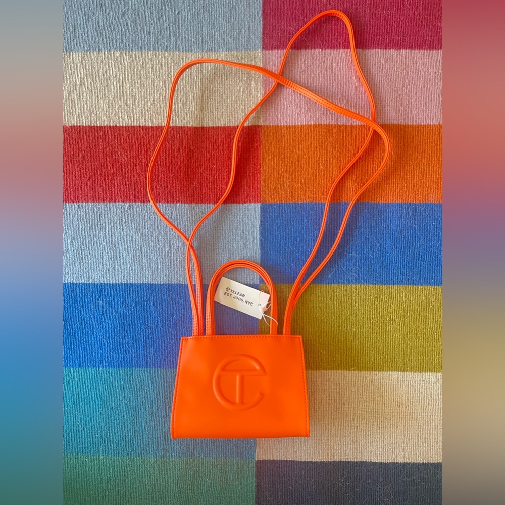 Perfect Condition Neon Orange Telfar Mini 🧡